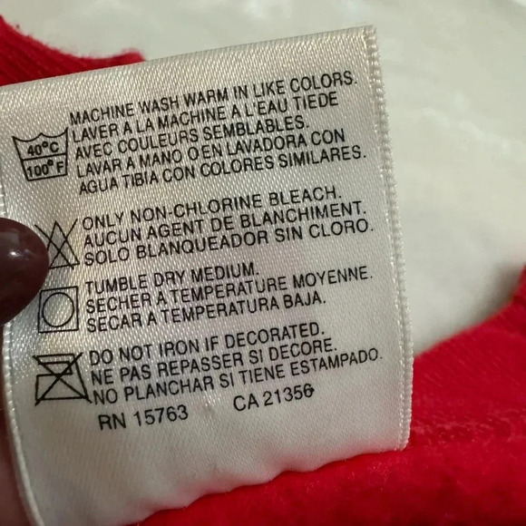 Vintage Hanes Ugly Christmas Sweatshirt Tacky Kitsch Granny Homemade Lace Bells - Picture 4 of 11